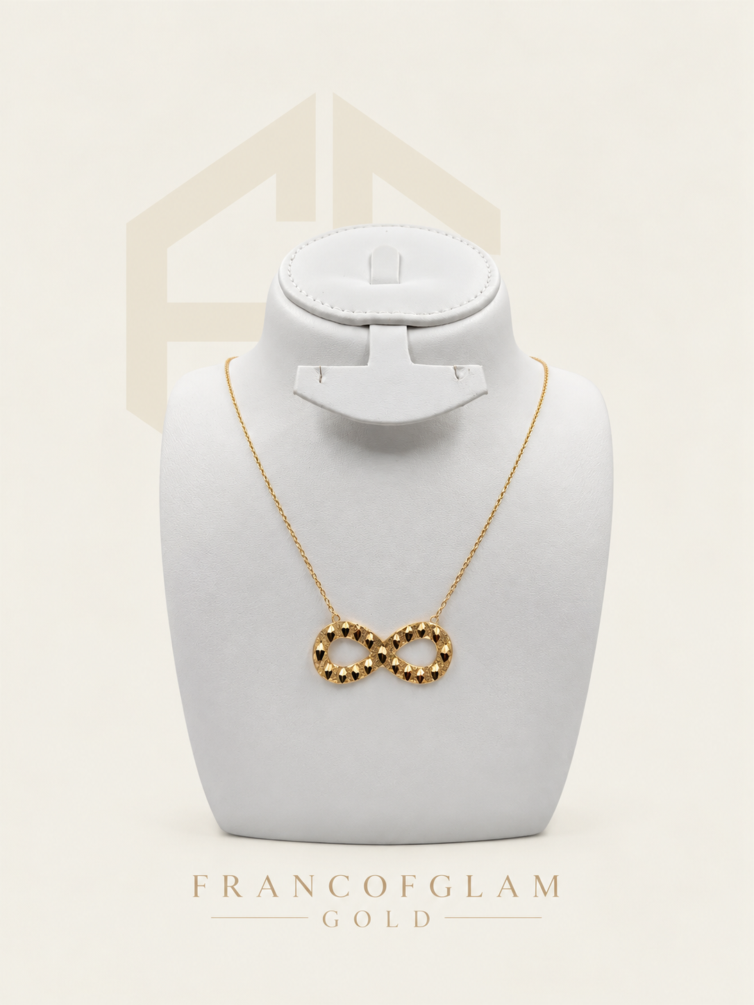 18K GOLD INFINITY PENDANT NECKLACE | 3.5G